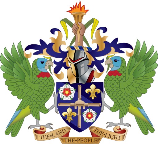 Lo stemma di Saint Lucia