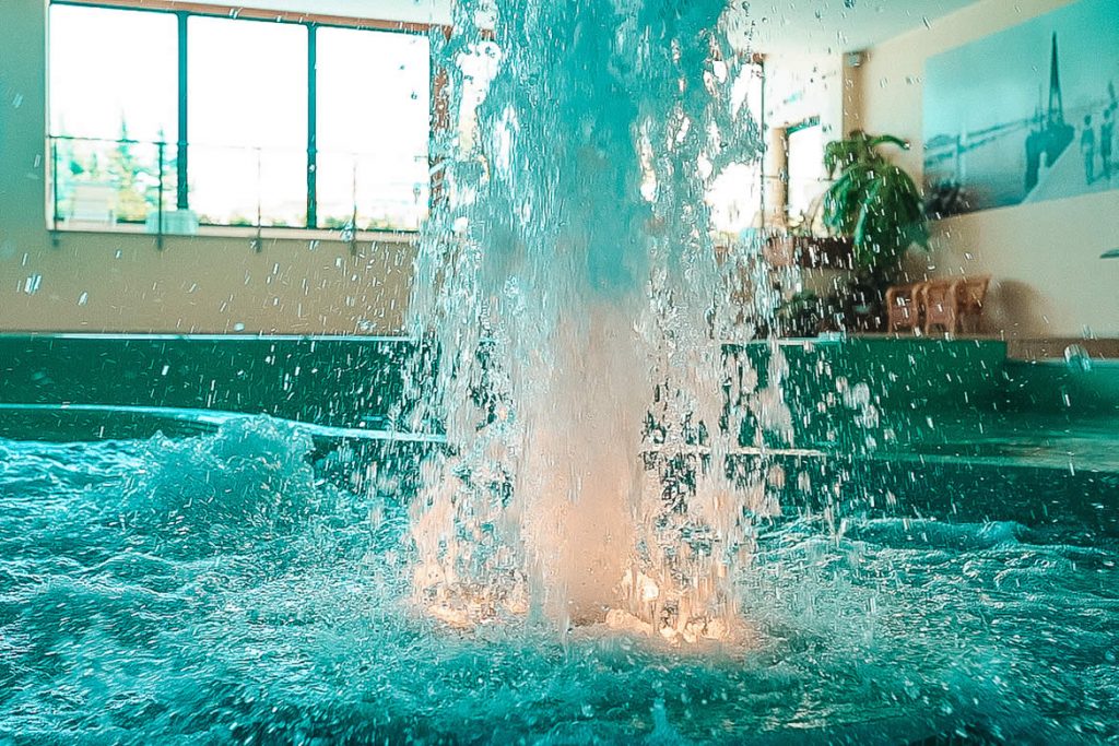 fotografia di una fontana di acqua
