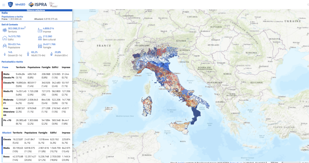 Idrogeo di ispra. il sito dove si può verificare i rischi idraulici del territorio italiano