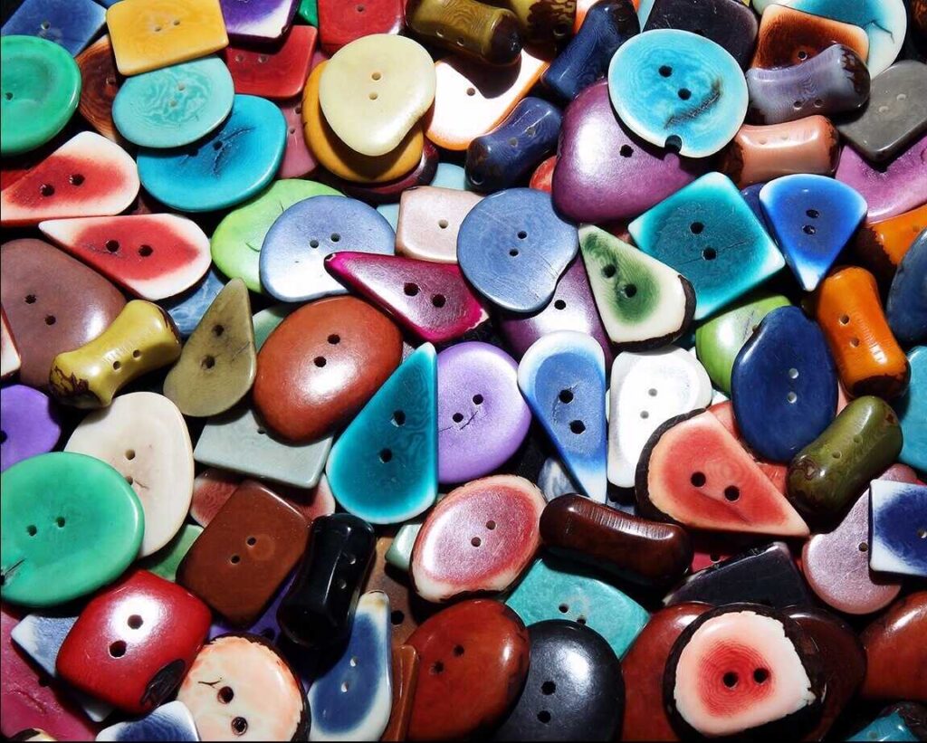 Fotografia di bottoni colorati