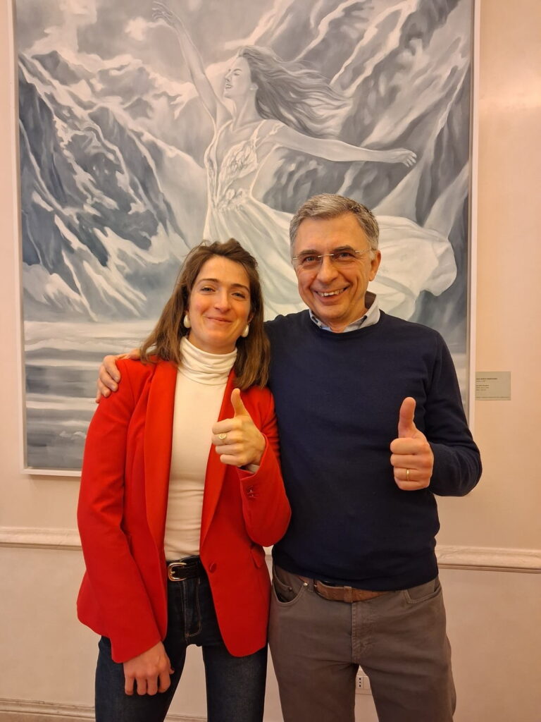 Foto di Luca Zaninello insieme a Martina Caironi